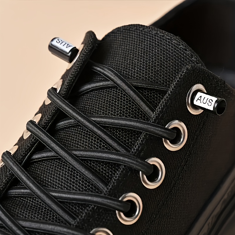TEMU 1 Pair Qkc No-tie Elastic Non-slip Shoelaces Compatible For Sneakers, Skate Shoes - (,,,) - Fit For, Skateboarding, Festivals & Events - Elastic