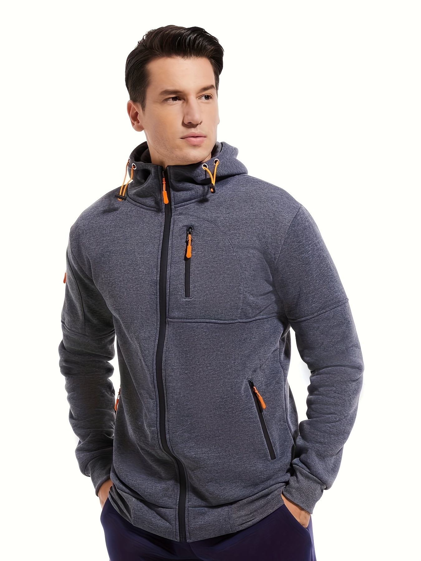 Sweat à Capuche Zippé à Logo Essentialrouge Red Pour Homme | FR