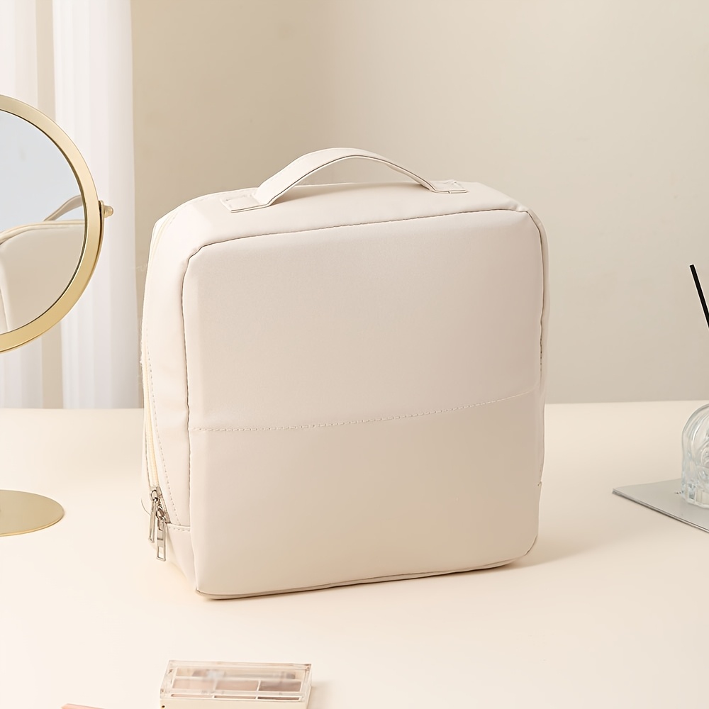 TEMU Neceser de cosméticos de , bolsa de vertical, bolsa de almacenamiento portátil de de gran capacidad para viajes y viajes de negocios, neceser de