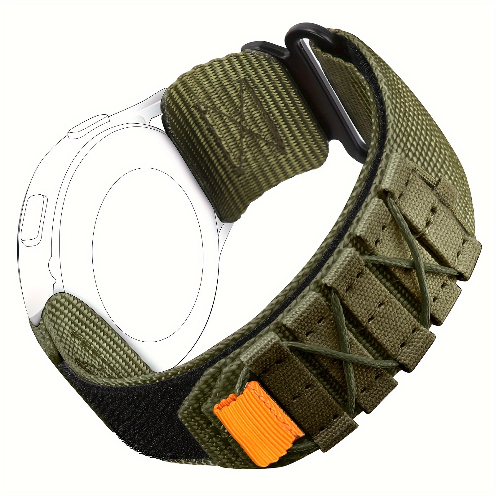 

Woven Strap Compatible With Samsung /5/4 44mm 40mm/ 47mm 43mm Pro/watch 4 Classic Watch 3 41mm/active 2/20mm Military Rugged Nylon Mountaineering Strap Watch Strap Replacement