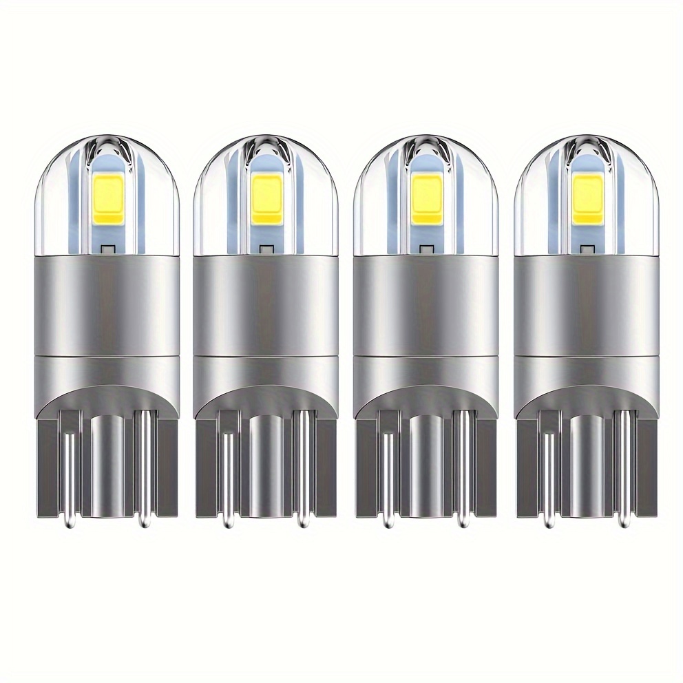 

4pc T10 LED voiture dôme lumières 3030 2SMD haute luminosité plaque d'immatriculation coffre lecture porte ampoules de courtoisie 12-24V pour véhicules à moteur sans batterie