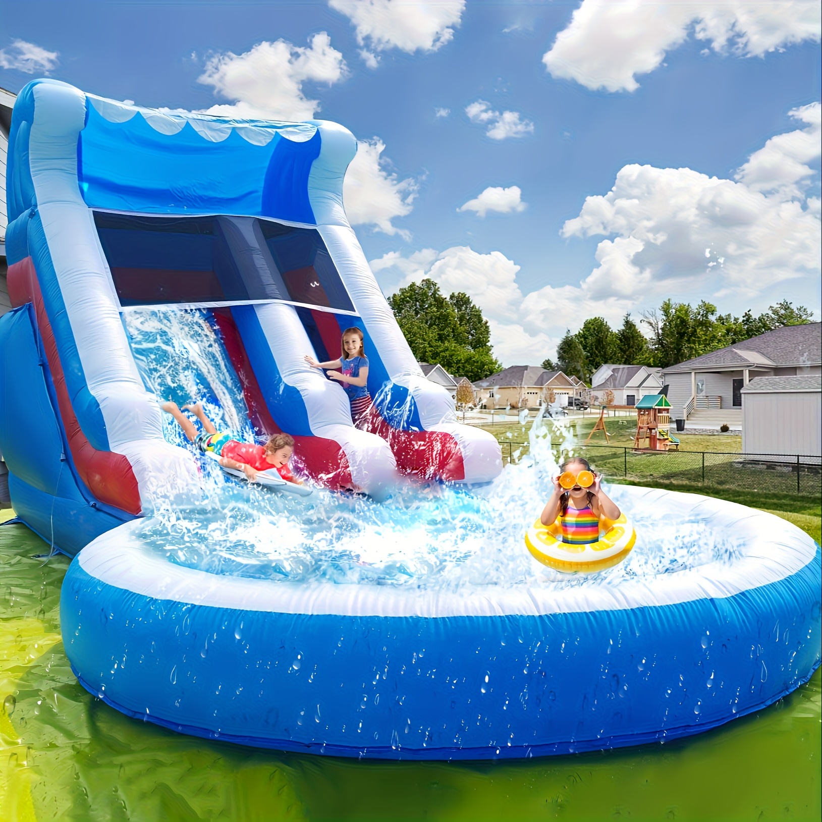 inflatable water slides for adults, kids commercial grade
