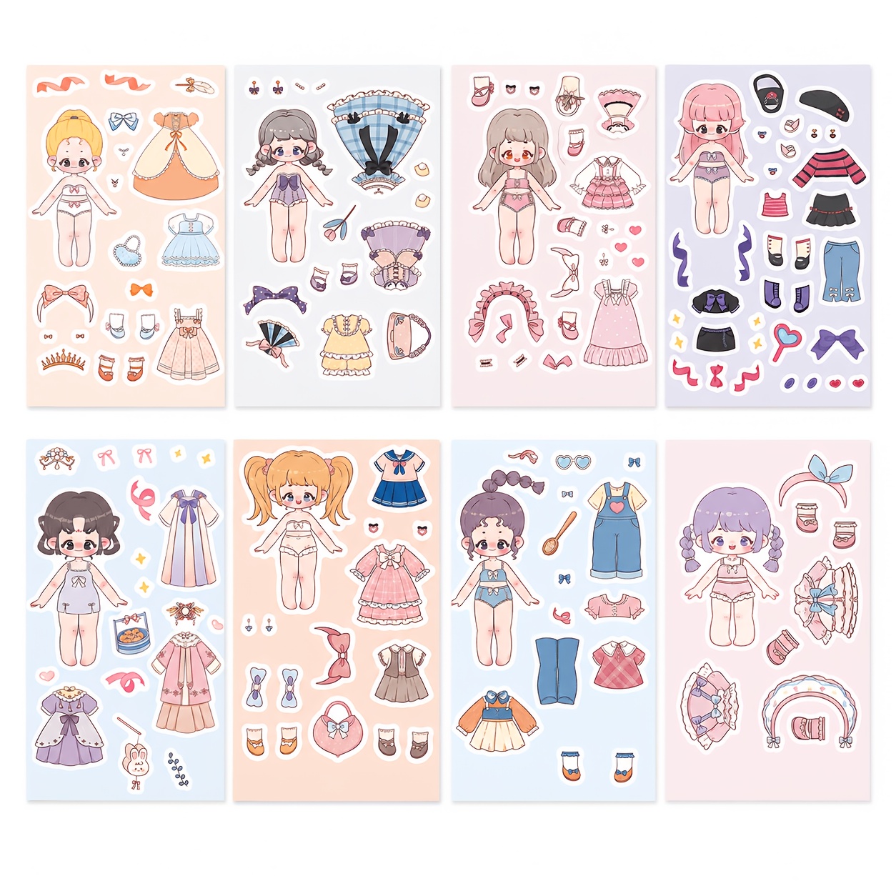 TEMU 163pcs, Cute Q Version Doll Sticker Pack, Kawaii Anime , For Laptop, Phone Case, Journal, Water Bottle, Cycling Gear Stickers, Perfect For