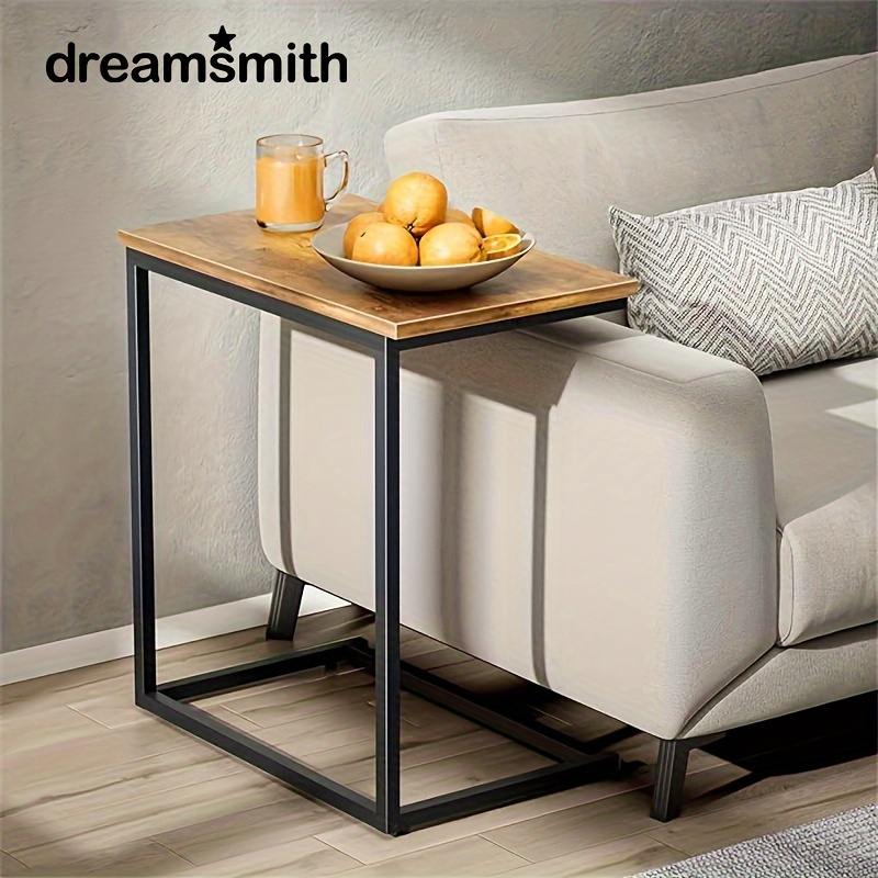 

Dreamsmith Multi-functional End Table - Portable Bar Table That Slides Under Sofa - Flexible Dining Service Furniture With Square And Adjustable Feet For , For Food Serving For Restaurant