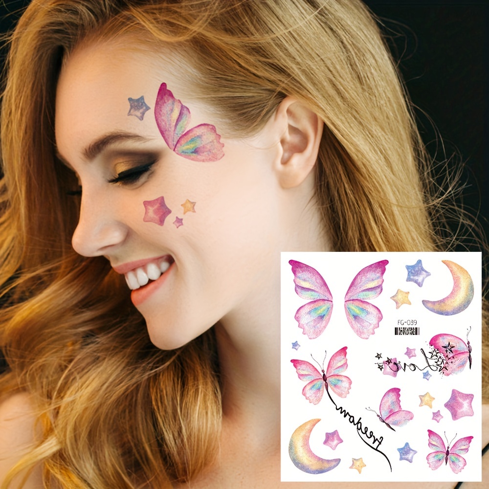 100 Temporäre Schmetterling Tattoos - Bunt & Wasserdicht Für Kinder