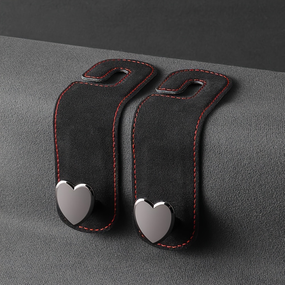 TEMU 2pcs Car Seat Hooks, Shaped High-end Hooks, Car Brackets, Rear Seat Organizers, Car Clips, Interior Accessories, Handbags, Wallets, Jackets,