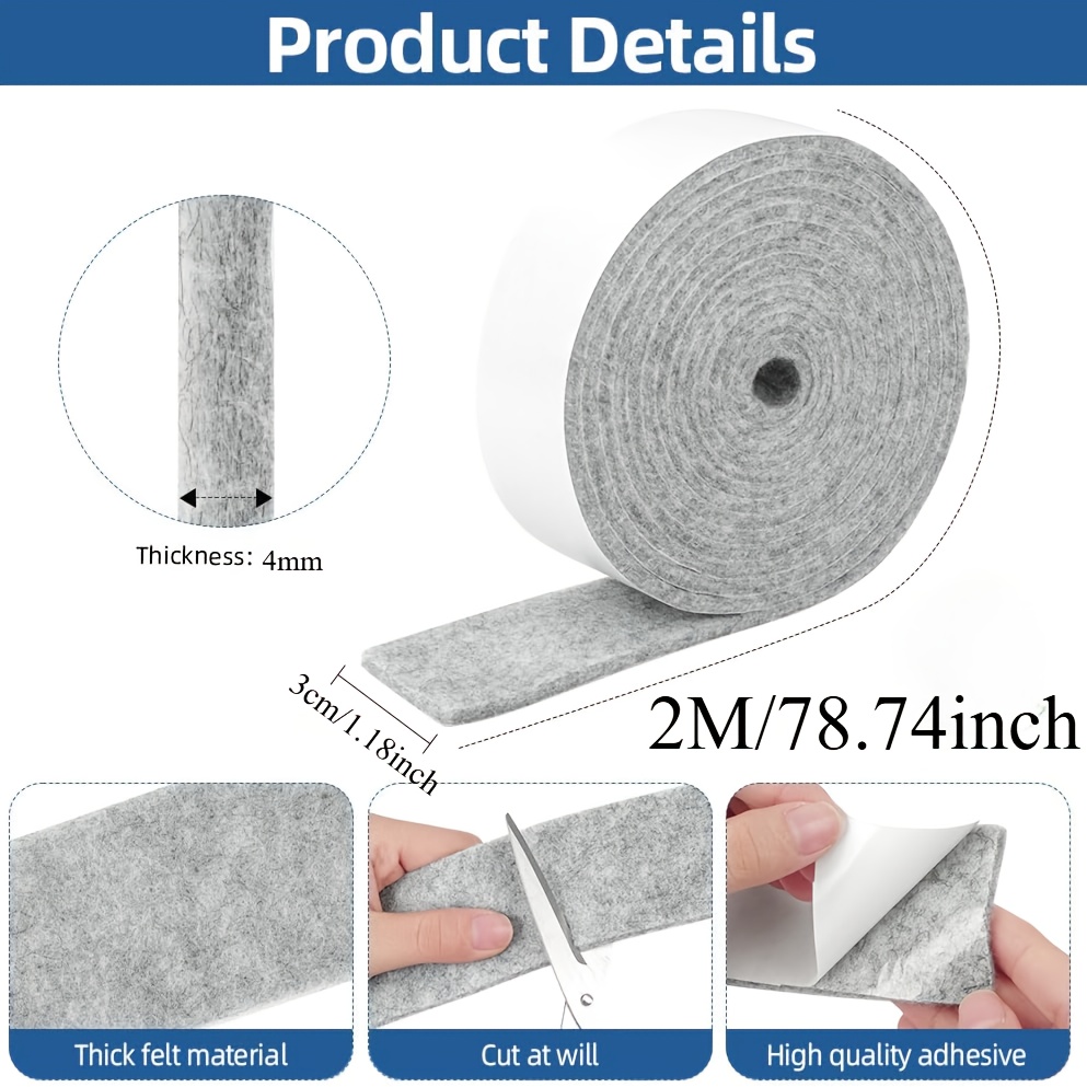 TEMU 78-inch Window Anti-condensation Absorbent Strip - Self-adhesive Reusable Anti-condensation Tape For Absorbing Moisture On Windows, Preventing