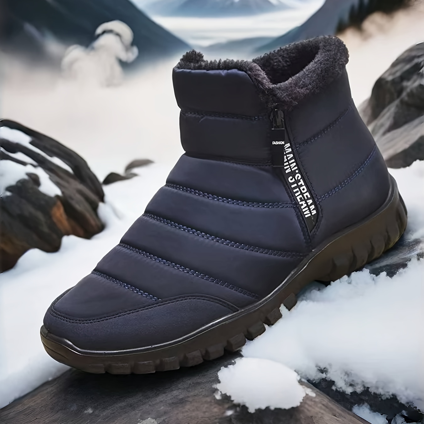 Bottes Décontractées pour Hommes avec Fermeture Éclair