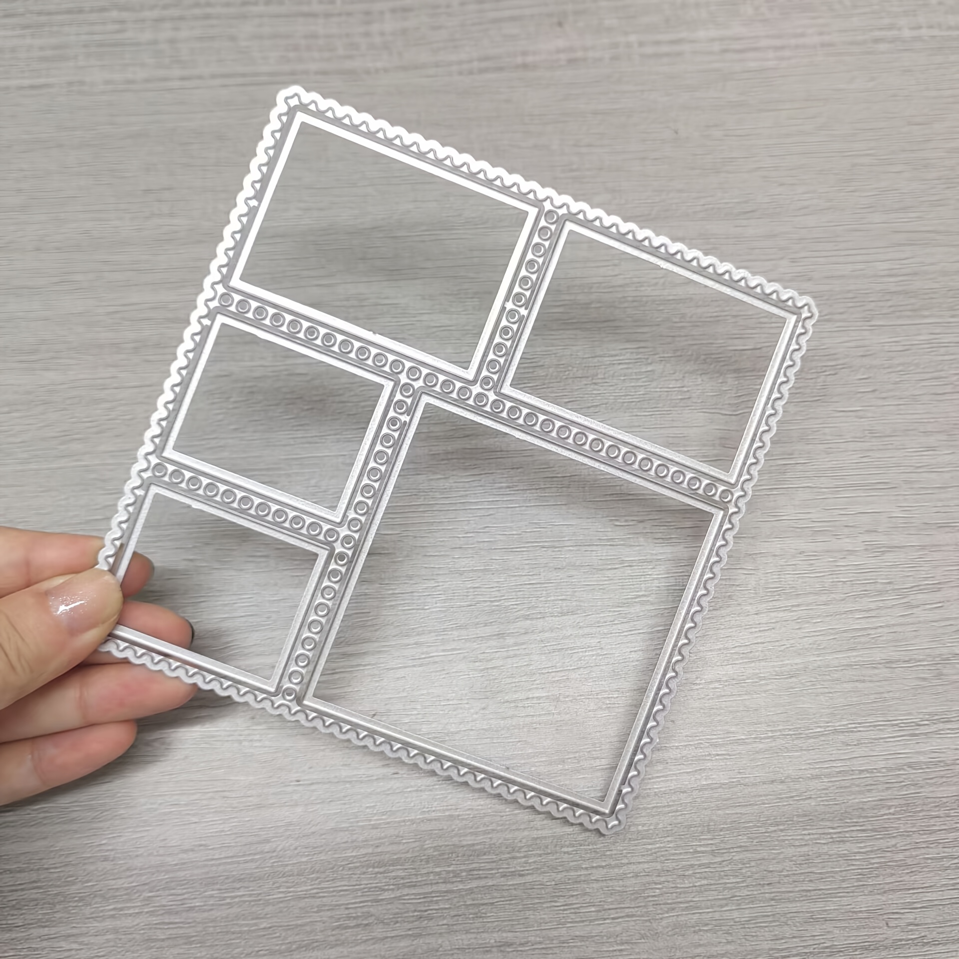 TEMU 1pc Metal Cutting Dies Square Diy Scrapbook Paper Craft Knife Mould Blade Punch Stencils Dies