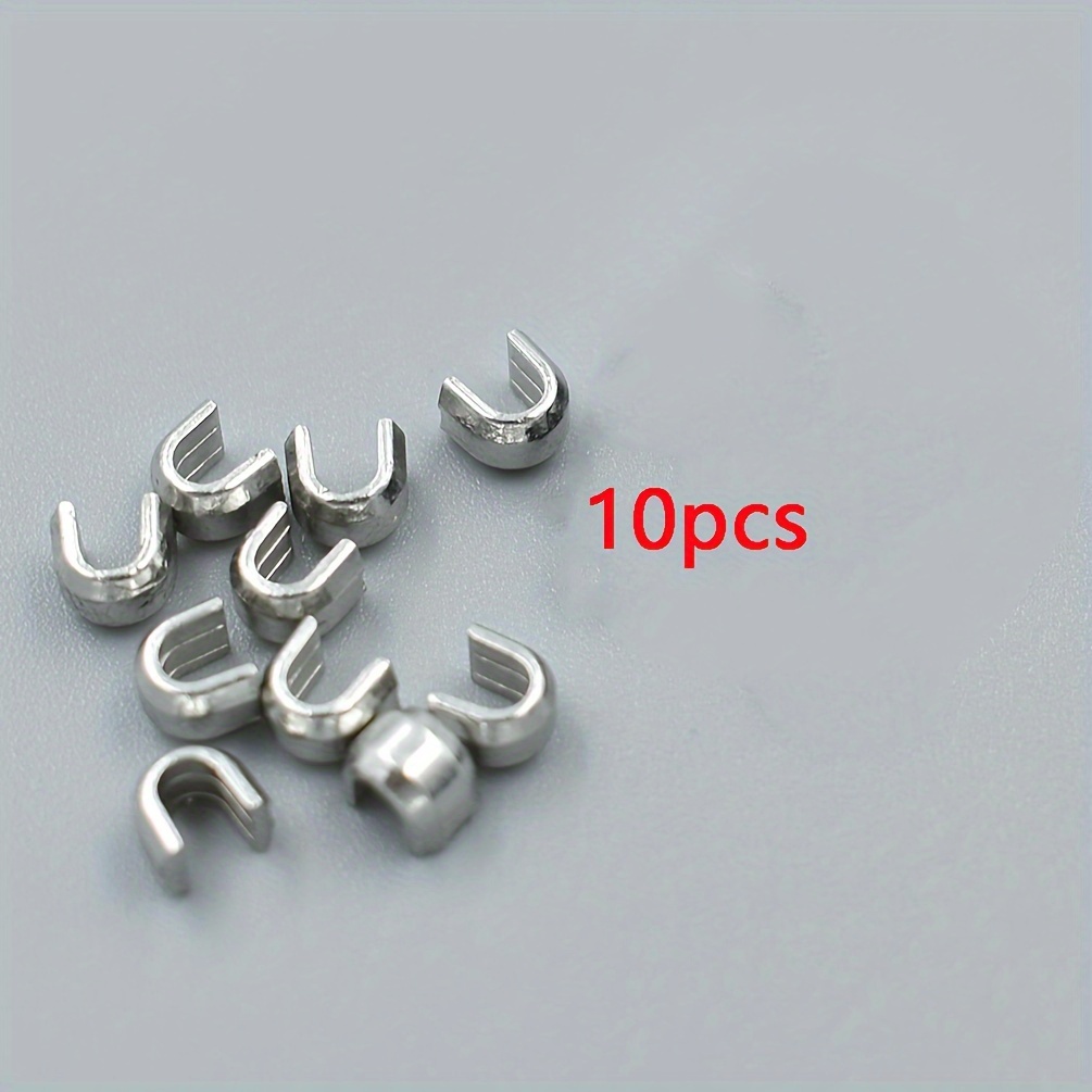 10pcs Of Size 5 U-shaped Zipper Stops, Suitable For Clothing, Jackets, Bags, And Boots - Durable And Stylish Zipper Additions