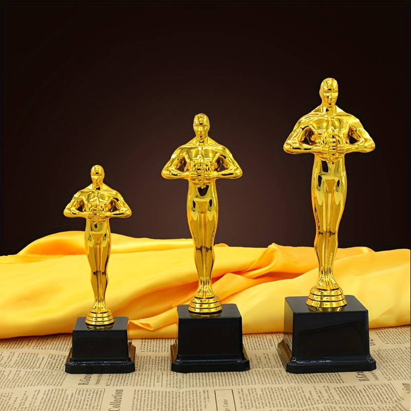 

1pc Award Trophy Oscar Style Trophy For Party Celebrations, Plastic Trophy For Sports Competition, Game Prize, Gift