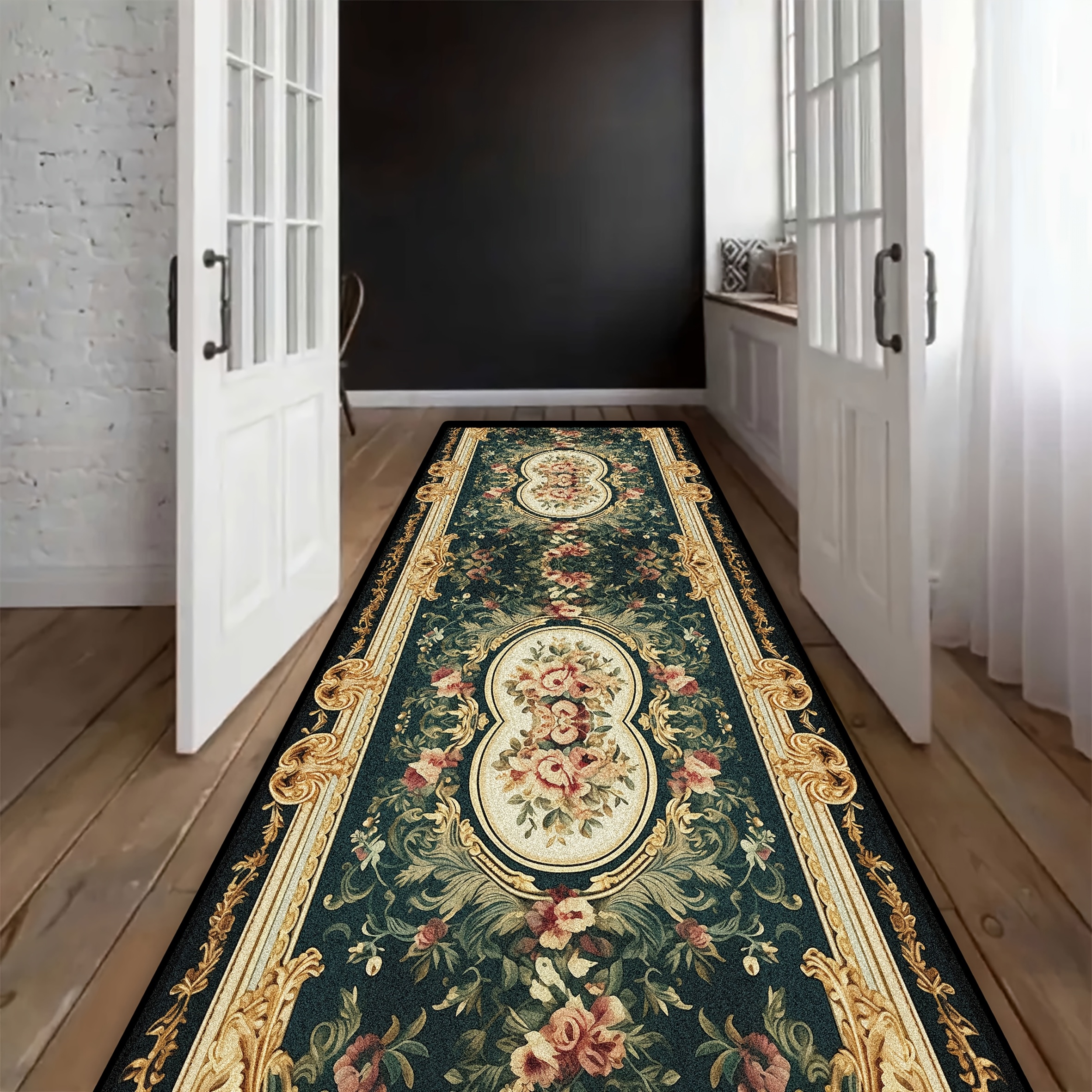 TEMU A []1pc, Luxurious And Beautiful Soft Polyester Area Rug For Home Decor, Stylish And Creative Artistic Rectangular Plush Carpet, Practical And