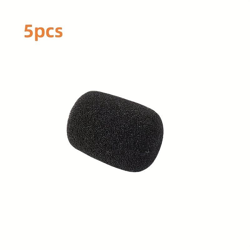 TEMU Parabrisas negro para micrófonos, ideal para uso en conferencias, micrófonos de cabeza y micrófonos Lavalier