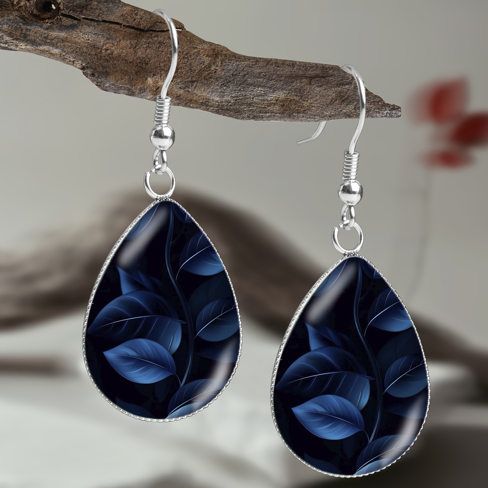 TEMU 1 Pair Of Luxurious Pattern Stainless Steel Earrings, Natural And Elegant Style Jewelry For Men And Women, Daily Wear Or Vacation Accessory, Birthday Gift