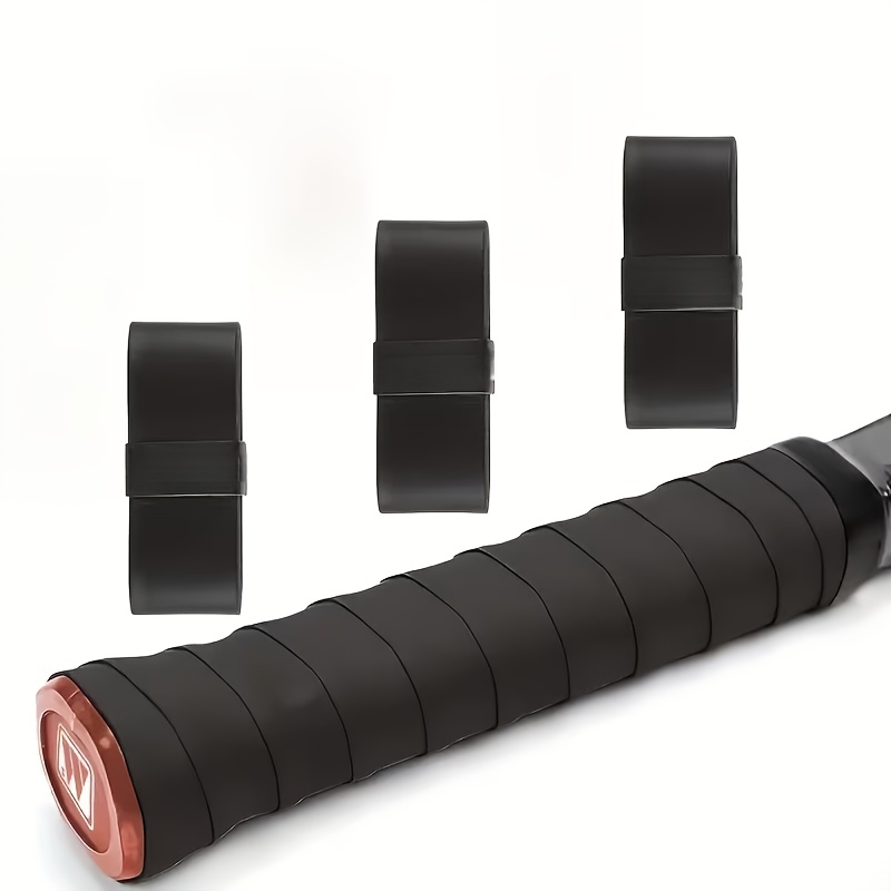 TEMU 3pcs, Tennis Racquet Grip Tape, Tennis Grip Tape, Tennis Overgrip For Tennis/badminton/pickleball Paddle, Black