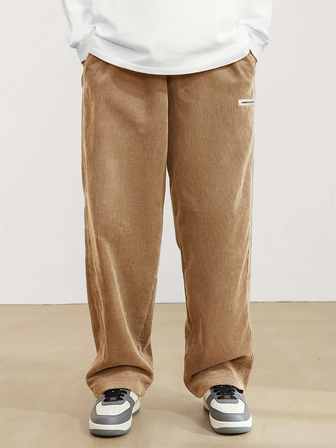 【KOOLOSET】Subtle Corduroy Cargo Pants men's vintage inspired loose fit corduroy cargo pants slant