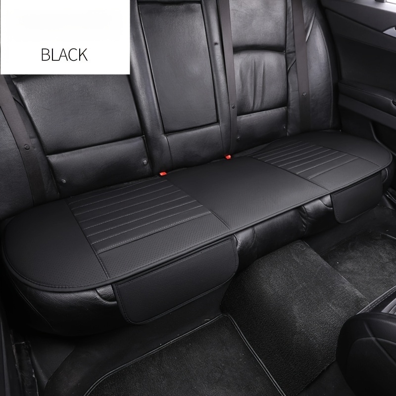 TEMU Pu Leather Car Seat Cover, Breathable Rear Seat Bottom Cushion Pad Filling Bamboo Charcoal, Comfortable Anti-slip Vehicle Long Bench Cover With