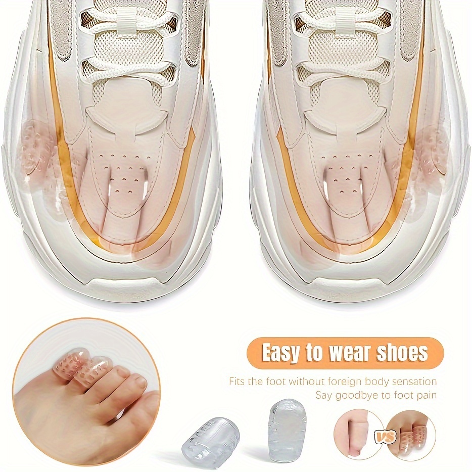 10 Silicone Anti-Friction Toenail Covers: Breathable Gel Toenail Protectors, Soft Foot Care Accessories, Unisex Odorless Toenail Caps, Small Toe Anti-Friction Nail Tubes, Breathable Anti-Breakage Pads, Suitable for Manicure, Sports & Outdoor Activities, Reusable Soft Comfortable Silicone Gear, Running, Cycling, Gym, Hiking Specialized