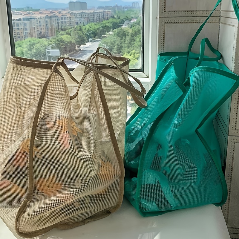 

Transparent Mesh Shoulder Bag, Fashionable, Lightweight, Large Capacity, Shopping Bag, Beach Bag