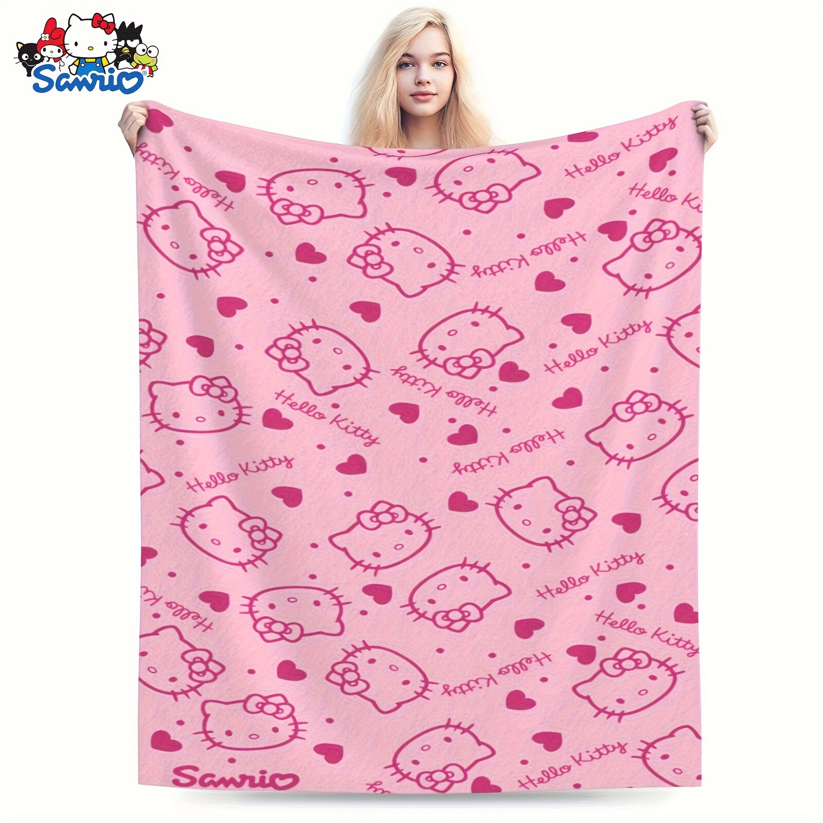 

1pc Authorized By Sanrio Hello Kitty Home Decor Cute Blanket Bedding Super Soft Cozy Blanket Christmas Gifts