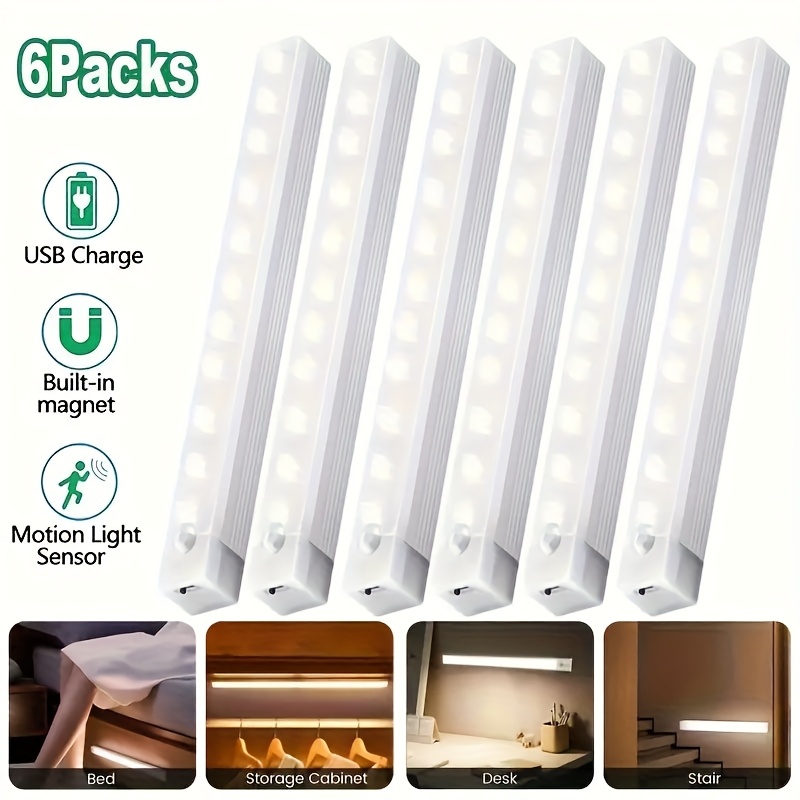 Led Under Kitchen Cabinet Lighting, USB Rechargeable Light Strip For