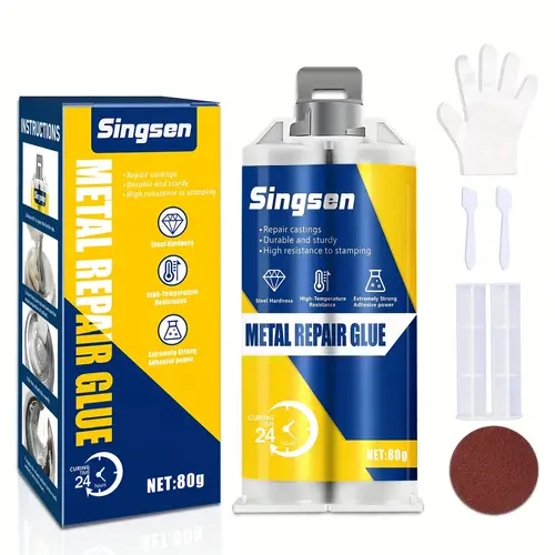 metal repair 80g metal epoxy heavy duty high temp resistant metals plastics stainless steel aluminum alloy for diy crafts repairs
