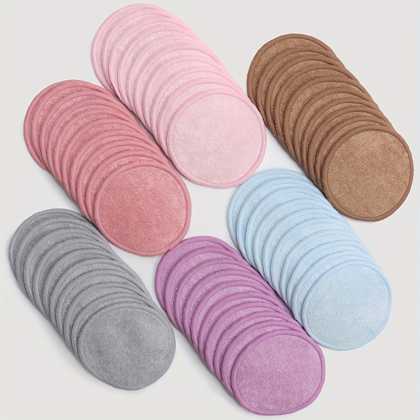 

8/10 Pcs Of Makeup Remover Pads, Quickly Makeup By Soaking, And Can Be With Makeup Remover Water And Facial Cleanser For Deep Cleaning. Washed In A Washing Machine And Reused