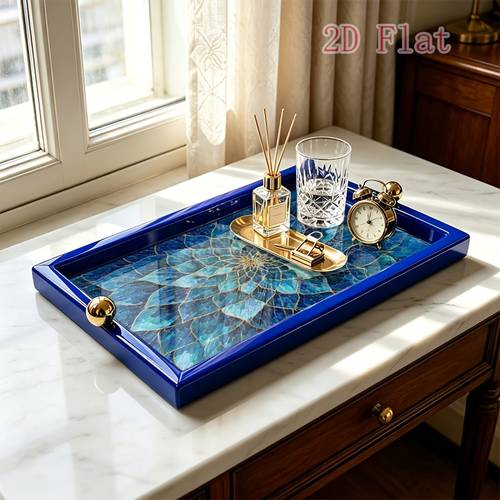 item picture exhibition storage display bead tray with mysterious and ornate mandala geometric pattern bearing capacity perfume storage tray bathroom storage tray display tray gift display tray entryway