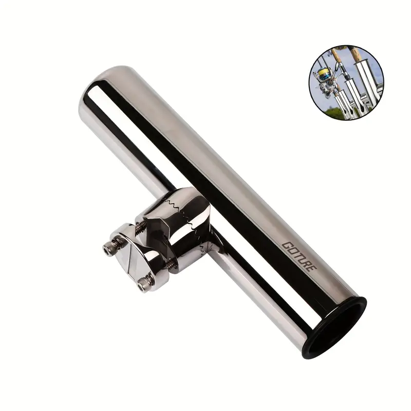  Rail Mount Fishing Rod Holder, 316 Stainless Steel Clamp on Rod  Holder for Boat, Adjustable 1 1/4 to 2 Rail, for Marine Yacht RV Truck  Camper : Sports & Outdoors