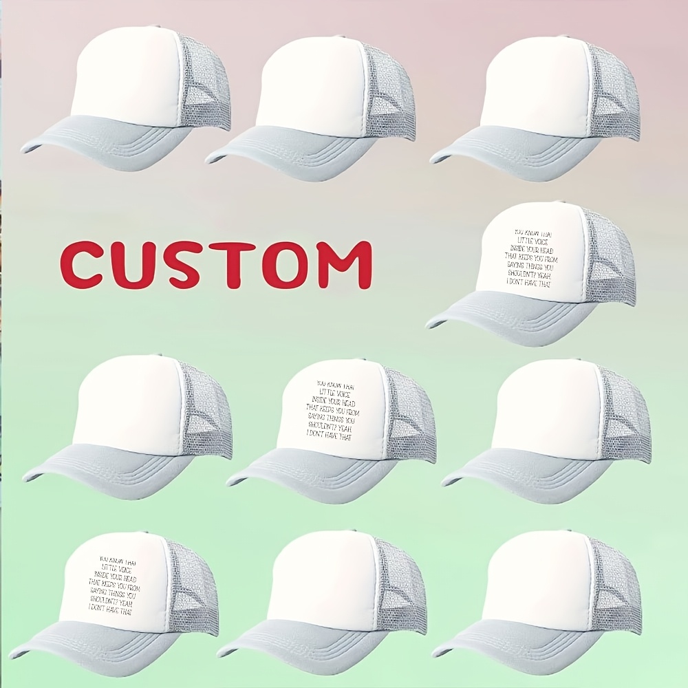 10pcs Customizable Breathable Mesh Baseball Caps for Events