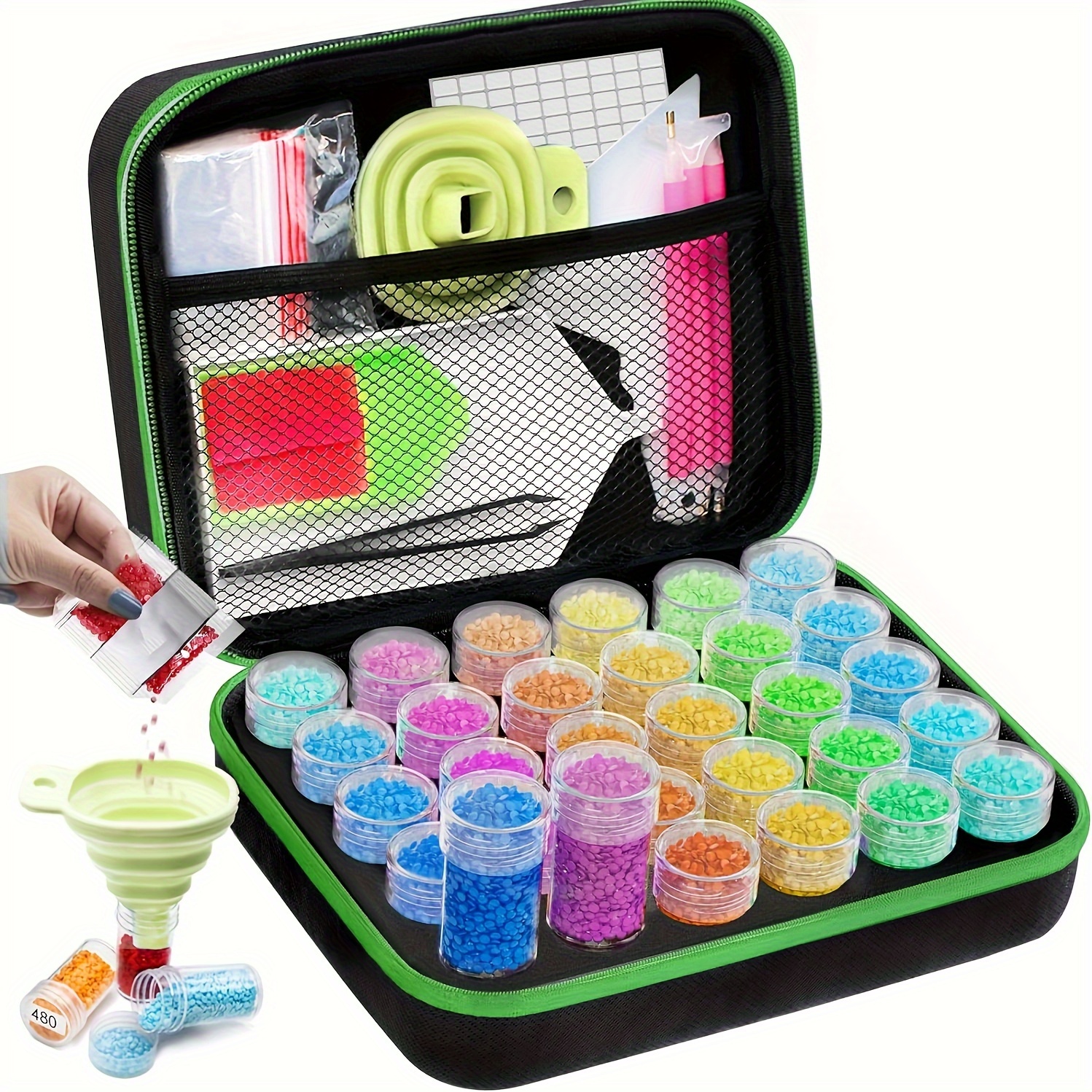 ARTDOT Diamond Painting Storage Containers, 120 Slots Diamond Art  Accessories and Tools for 5D Diamond Painting Kits Organizer