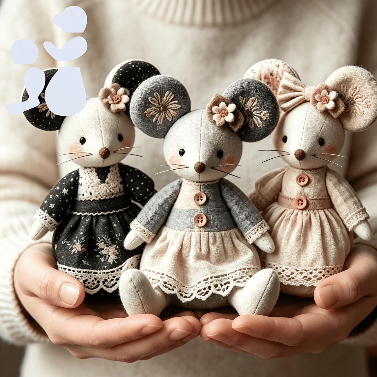 TEMU 1 Set (5pcs) Reusable Pet Mouse Princess Doll Templates - Suitable For Handcraft Painting, Diy Scrapbooking, Canvas Wall Decor, Princess-themed