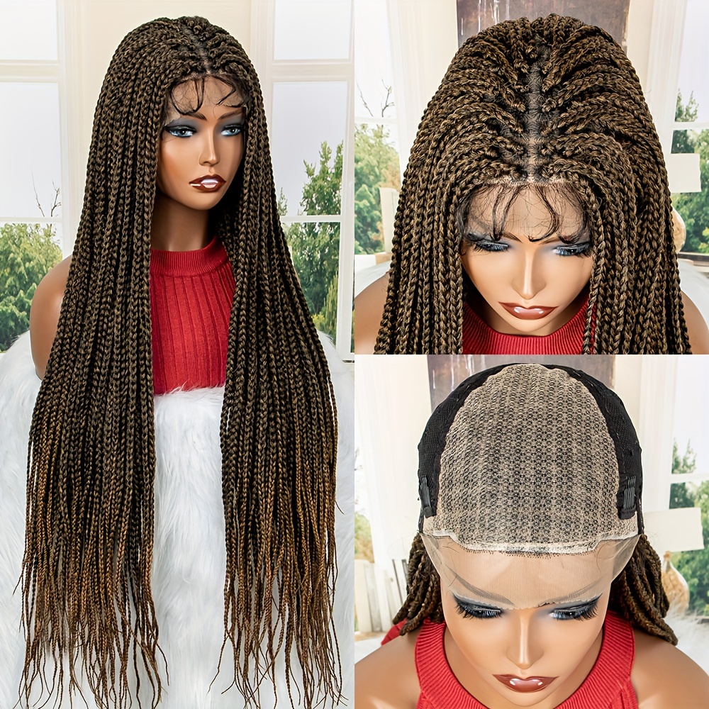 Tiwaoma 13x4 Lace Front Cornrow braided wig Long synthetic wigs For Wo –  Tiwaoma Hair