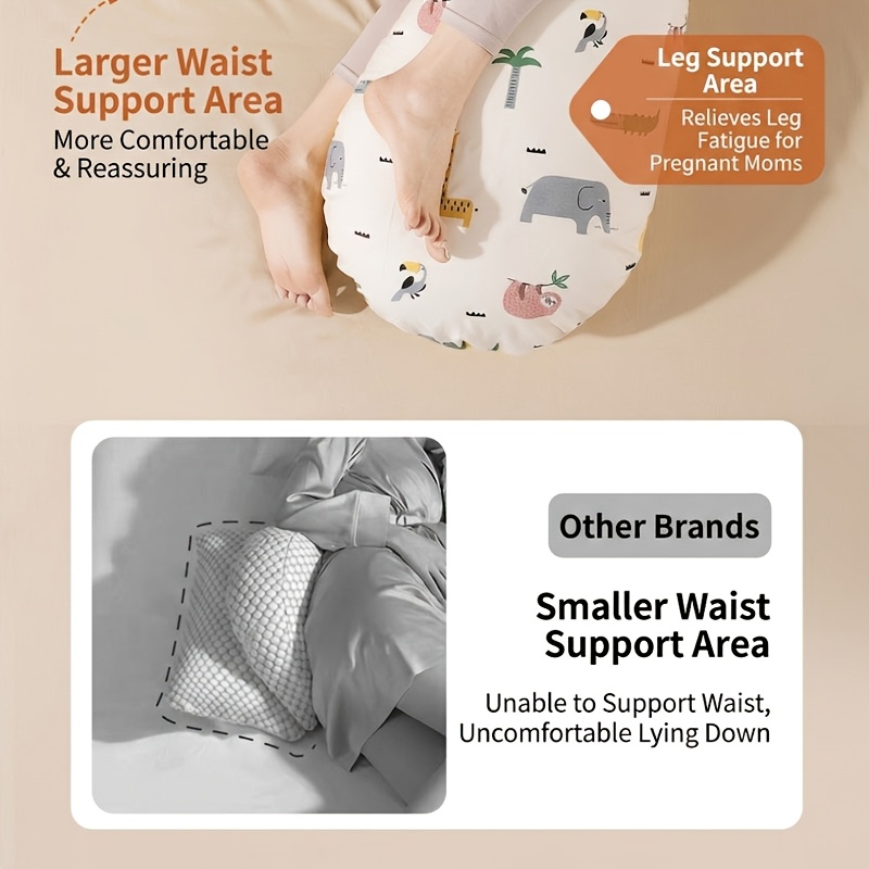 Pregnancy Pillow for Side Sleeping, Designed for Support During Pregnancy, with a Removable And Washable Cover, Ideal for Summer Use