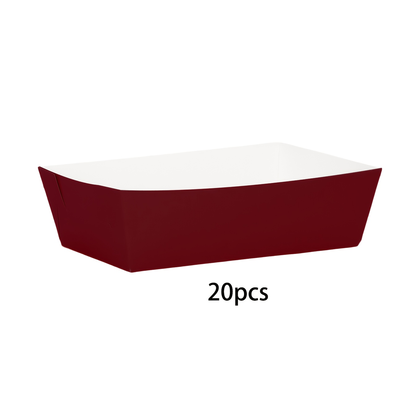 20pcs/40pcs/60pcs Burgundy Red Paper Food Boxes Containers For Chips Popcorn Cakes And Desserts-ideal For Wedding Birthday Anniversary Picnics & Catering Party Supplies Decorations