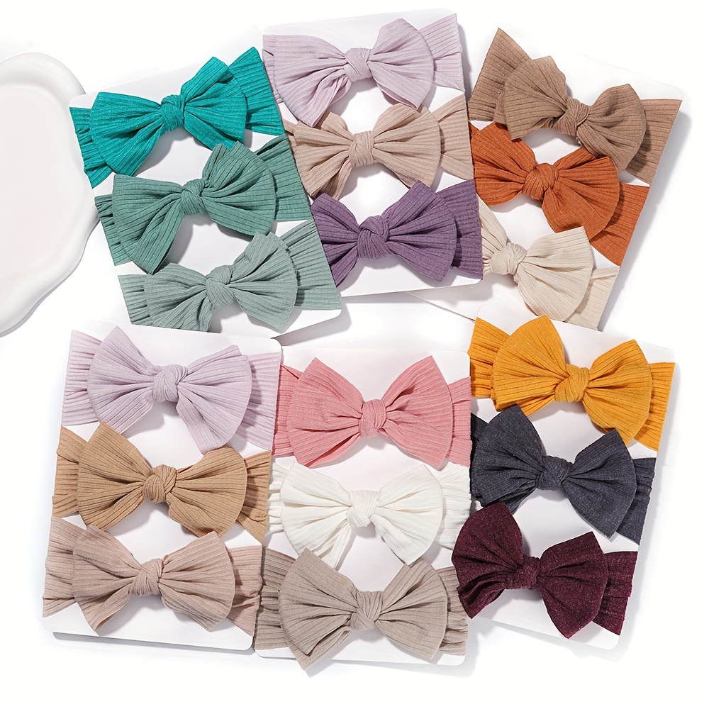 

3pcs Soft And Comfortable Children's Bow Decor Hairband, Elastic Girls Hair Band