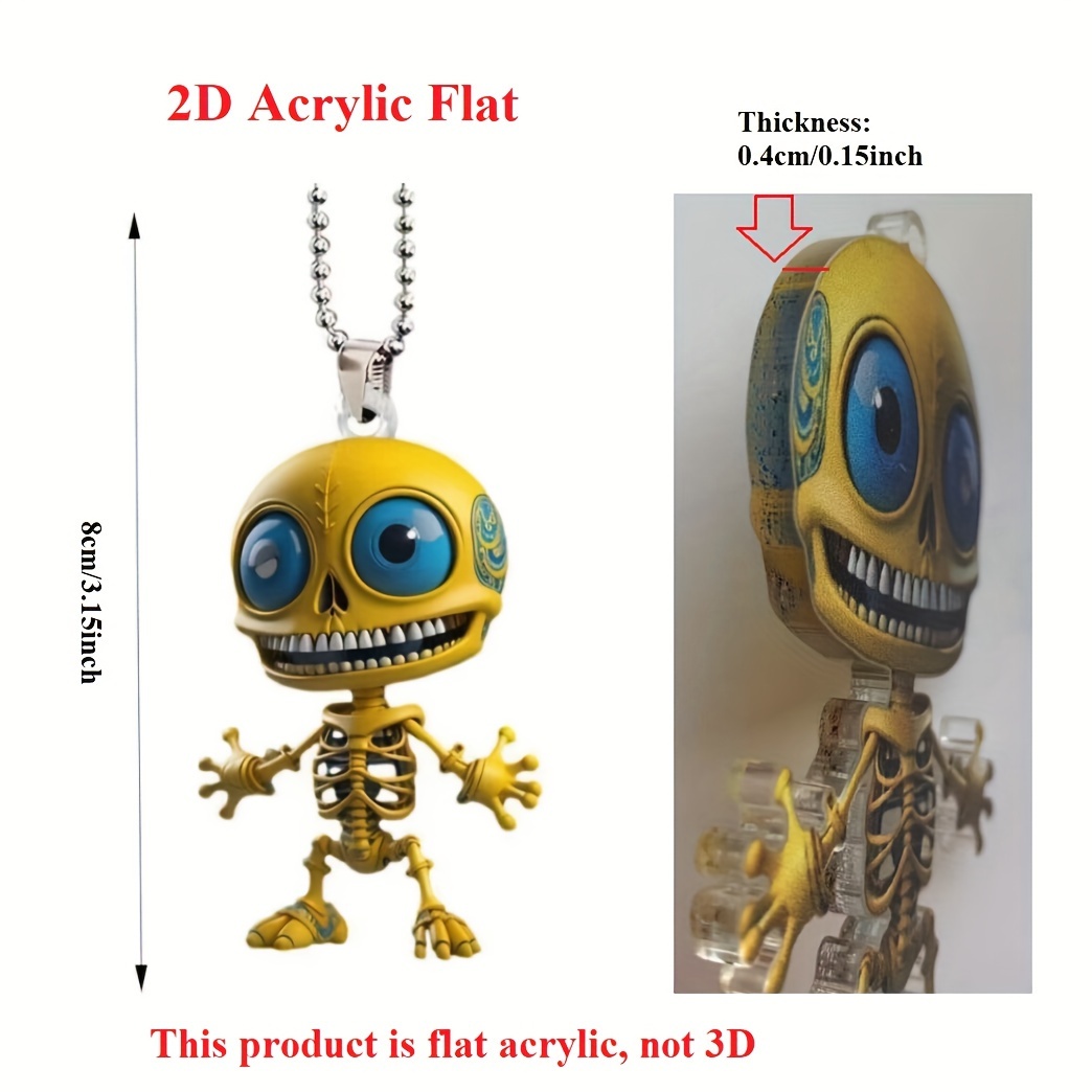 1PC Cartoon Alien 2D Acryl Anhänger, Auto Rückspiegel Dekorative Anhänger,  Tasche Und Schlüsselanhänger Zubehör, Weihnachtsdekoration - Temu Germany