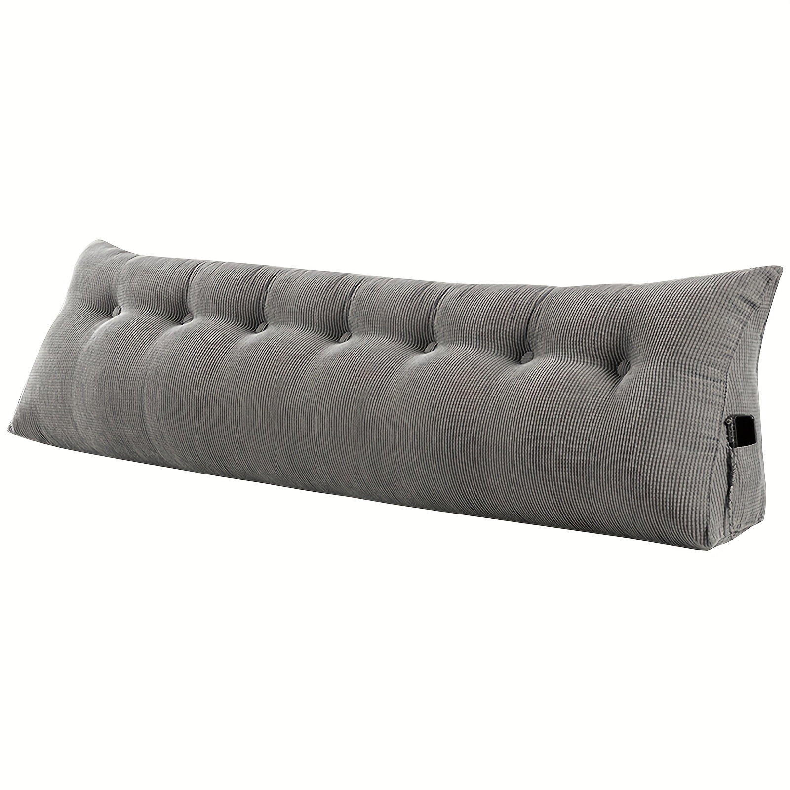 Image of Cushions For The Bedside. A Reading Pillow That Has An Adjustable Neck And Back Support, Ideal For Use On Beds And Sofas, Measuring 200x50x20cm, In Grey Color