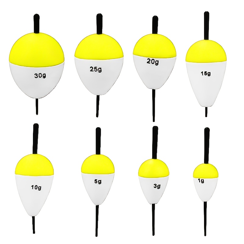 Image of 8pcs/lot Eva Foam Fishing Floats - Perfect For Rod Fishing Tackle 1g-30g, Without Battery