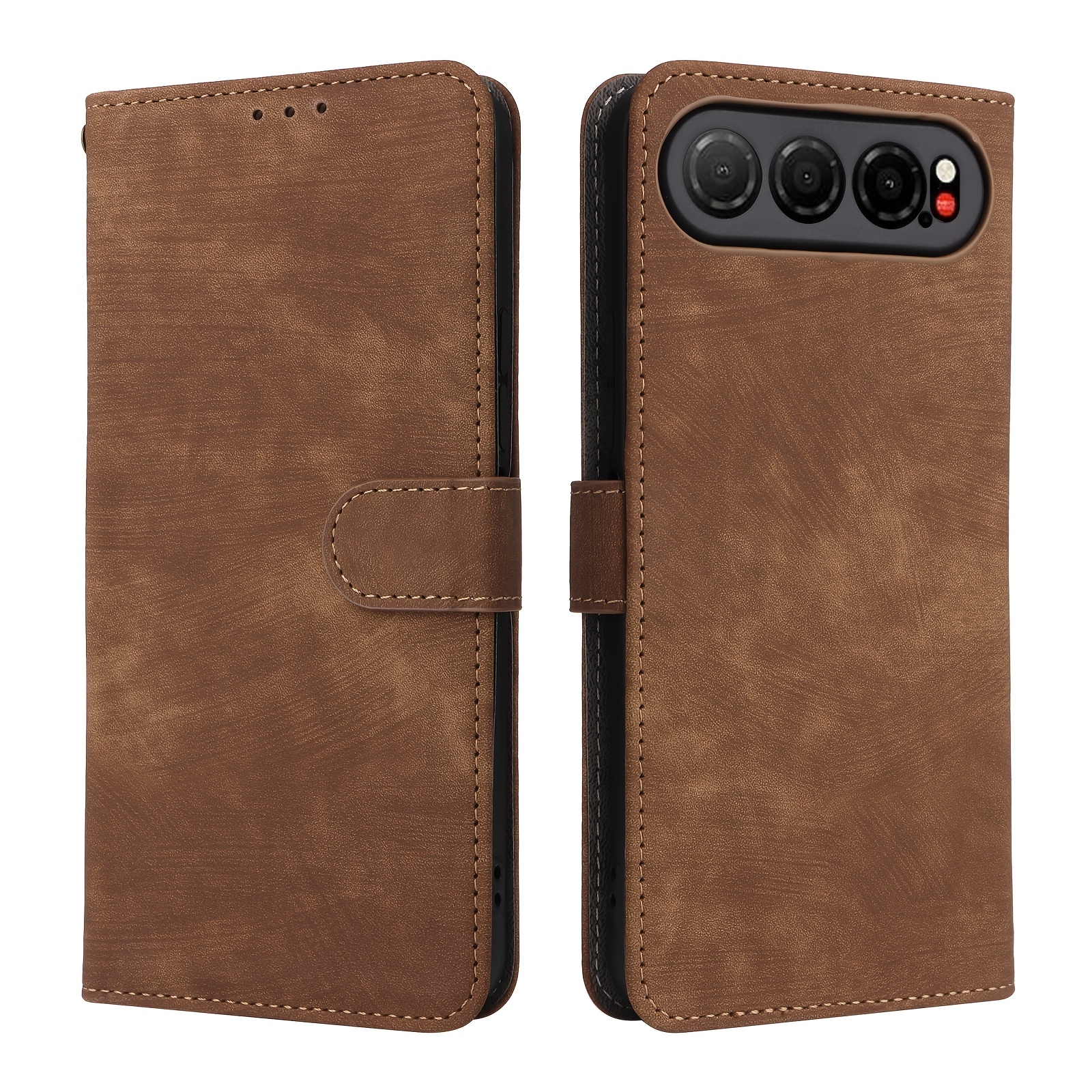 TEMU Suitable For Zte Air Wallet Case, Card Slot Bracket Magnetic Synthetic Leather Flip Cover Protection Mobile Phone Case