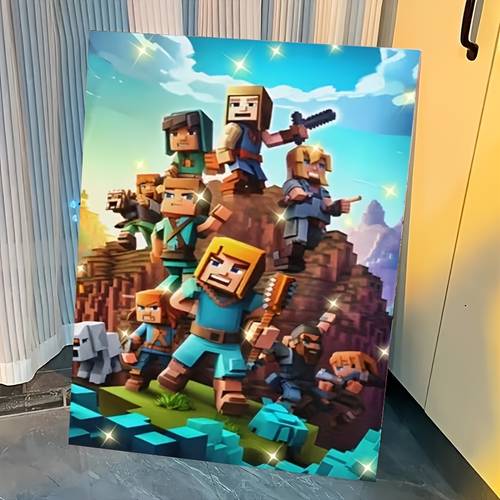 1 set diy diamond painting kit pixel based gathering mosaic art for room room creative gift for pixel lovers teenagers womens clothing