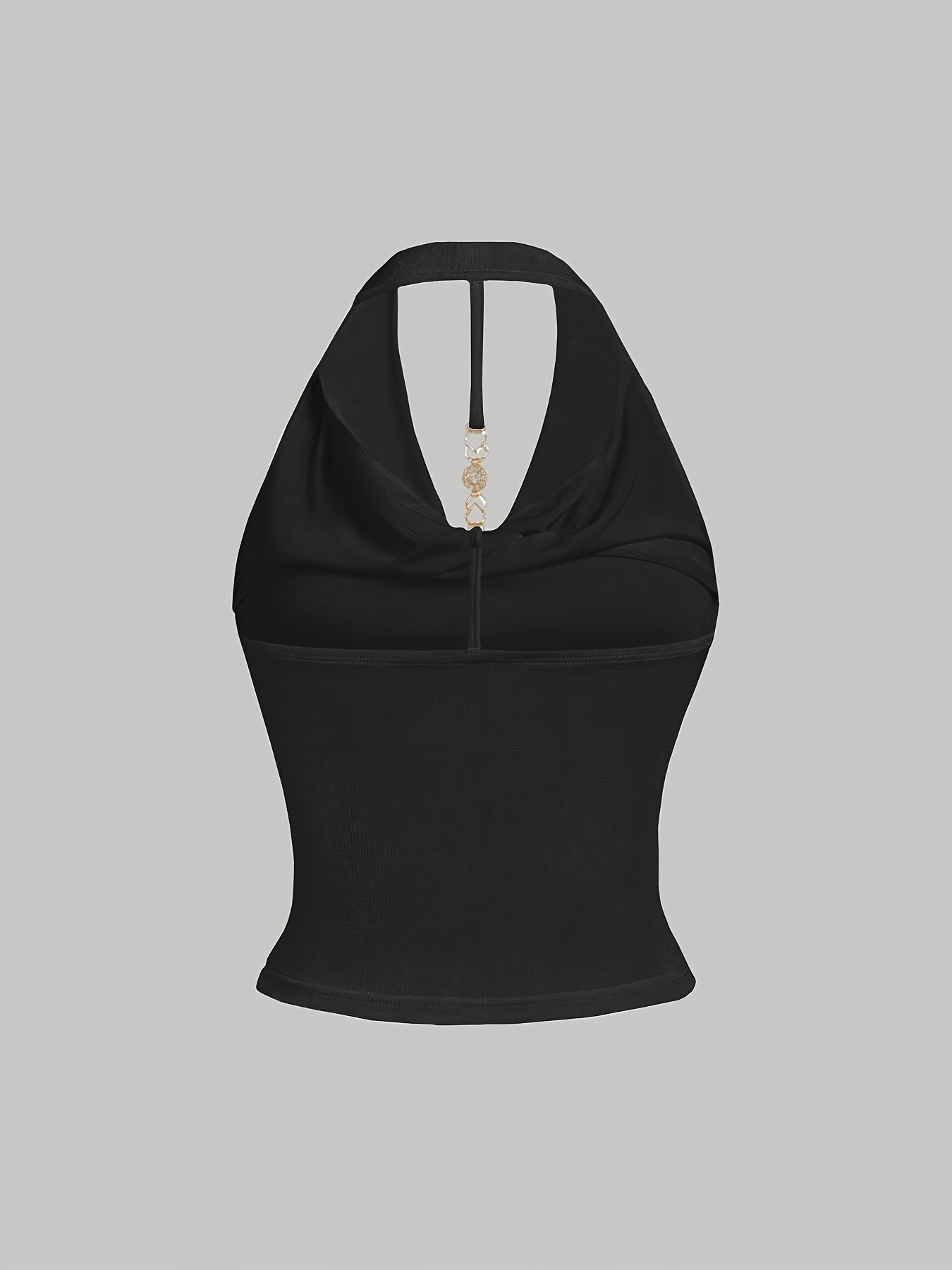 Women's Sexy Halter Neck Sleeveless Top - Semi-Sheer Stretchy Slim Fit Backless Shirt, Vibrant Yellow Solid Color, Machine Washable for Casual & Evening Outfits, Evening Wear, Backless Design, Sensual Apparel, Semitransparent Material