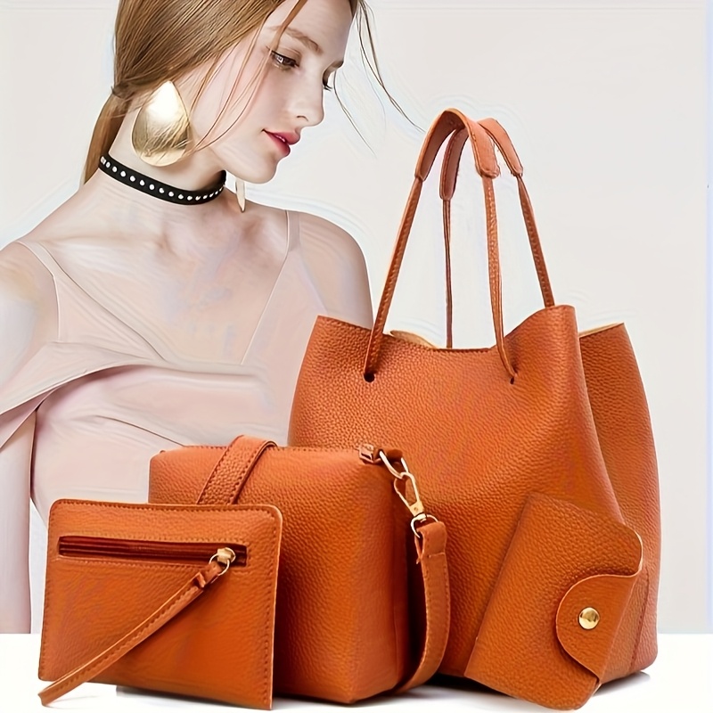 4pcs Women'S Fashion Crossbody Bag Set