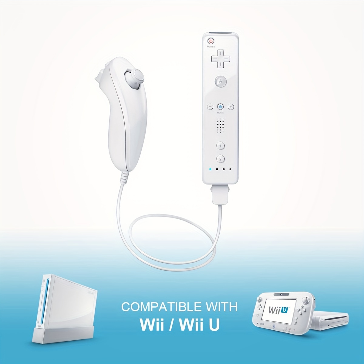 With Nunchuck, Wii Controller With Nunchuck, Compatible With Wii/wii U ...