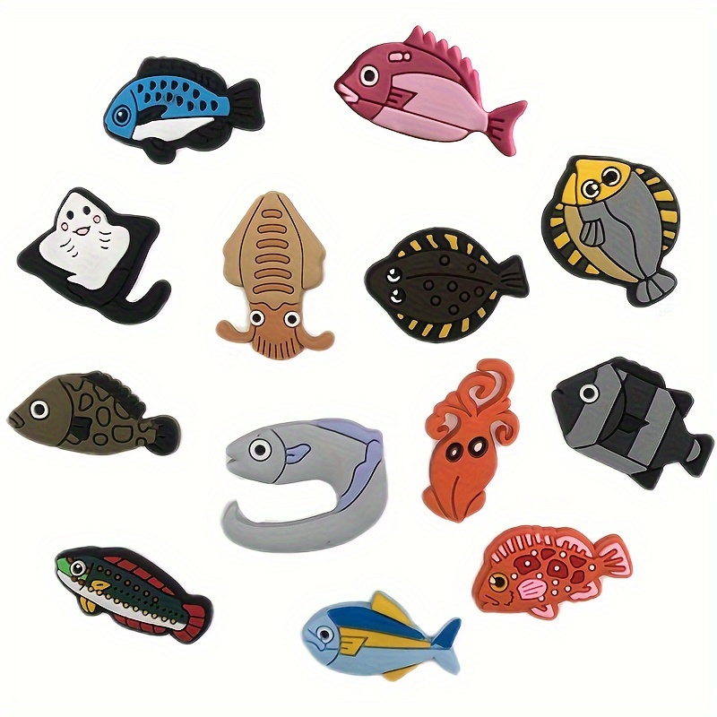 29pcs PVC Animals Love You Cats Fish Shoe Charm for Clogs Sandals Decoration, Shoes DIY Accessories for Women & Men,Temu