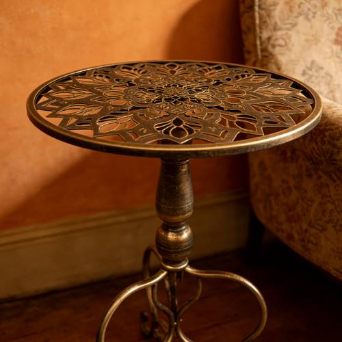distressed wrought table balcony table vintage round small tea table french style living room small round table