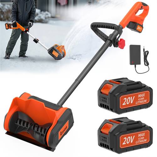 item picture 20v cordless snow blower 12 clearing width 6 depth 20ft snow throwing distance 4 0ah rechargeable battery easy to store ideal for small driveways mild to snow effortlesslm christmas warehouse