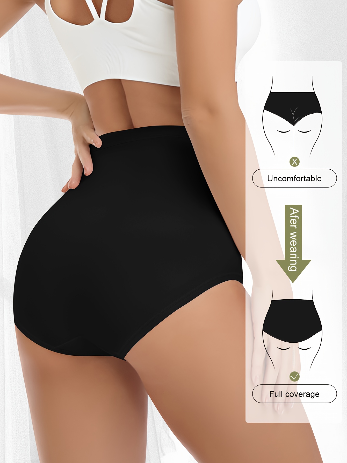 Breathable Cotton Seamless Brief Panties Set Full Coverage, Stretchy &  Comfortable No Muffins From Lu04, $15.02