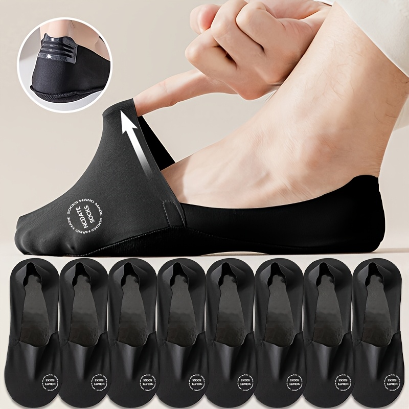 E-shop 8 Paar Frühling/Sommer Hot Stamping NCDATE Herren Einfarbige Feuchtigkeitstransportierende Dünne Rutschfeste Nahtlose Socken, Bequem und