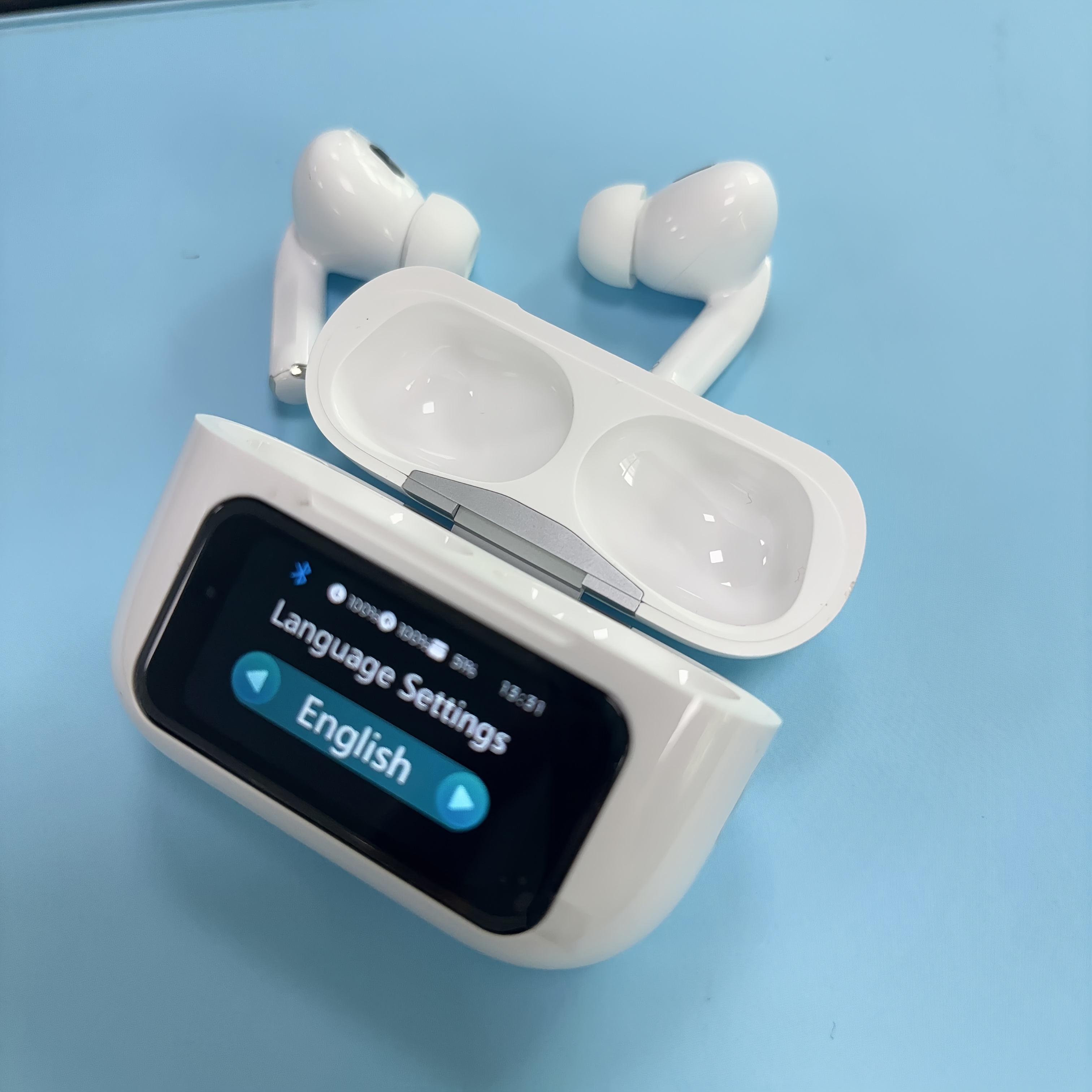 Wireless Earbuds With Screen Display, Advanced Noise-cancelling Headphones With Anc And Enc, High-fidelity Sound, Wireless Earphones For Clear Calls